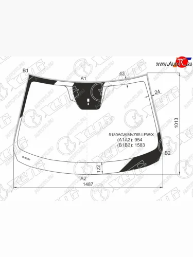 Стекло лобовое (Датчик дождя Молдинг) XYG Mazda 6 GJ 2-ой рестайлинг седан (2018-2025)