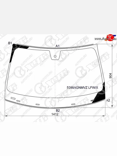 Стекло лобовое (Датчик дождя Молдинг) XYG Mercedes-Benz A class  W177 - CLA class  C118