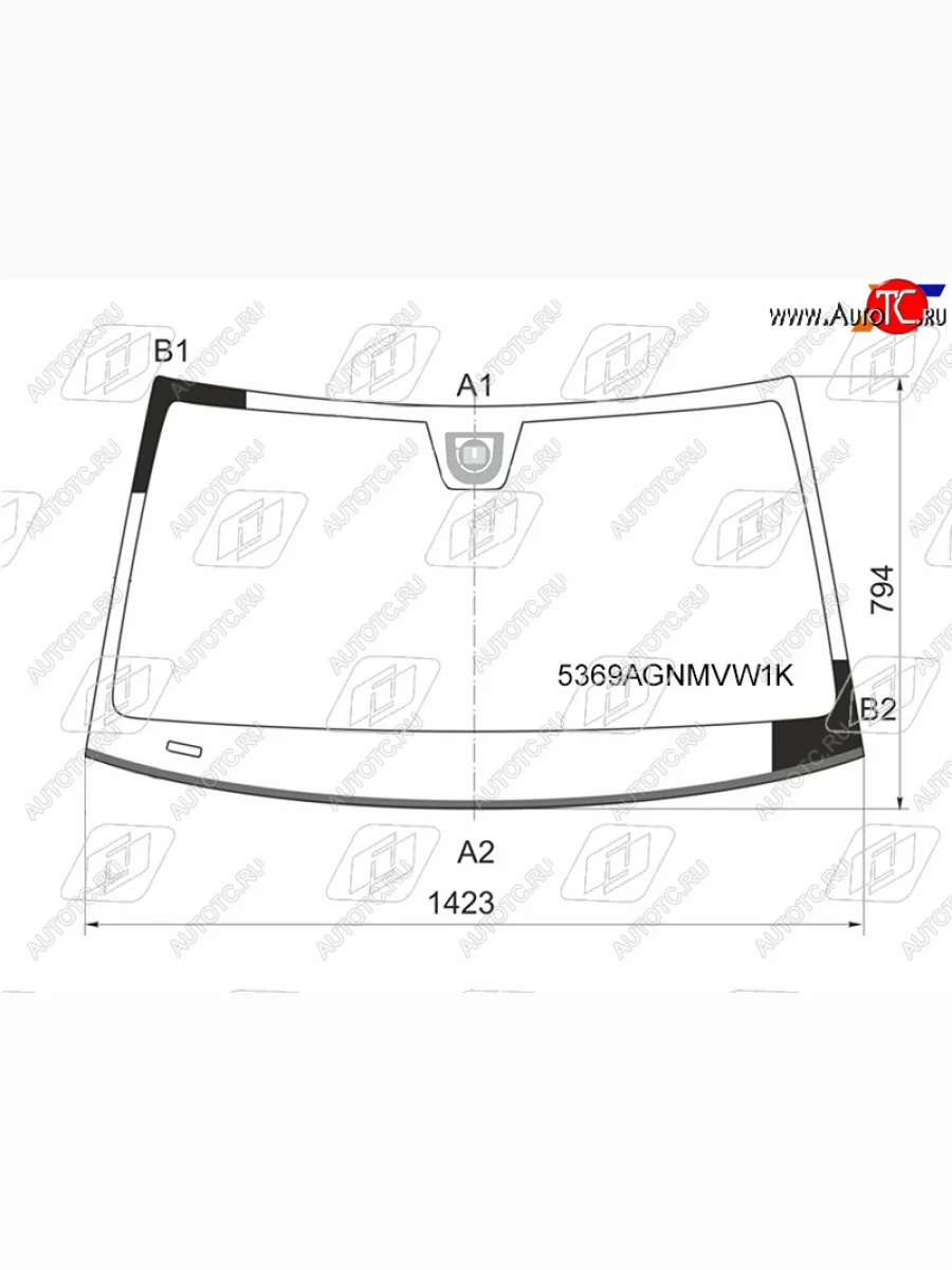 Стекло лобовое (Датчик дождя Молдинг) FUYAO Mercedes-Benz GLK class X204 дорестайлинг (2008-2012)  в Самаре Самарской области