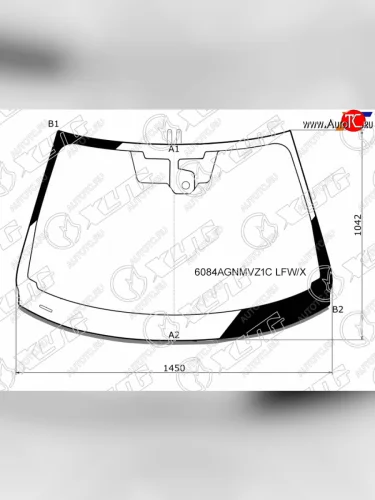 Стекло лобовое (Датчик дождя Молдинг) XYG Nissan Qashqai 2 J11 дорестайлинг (2013-2019)