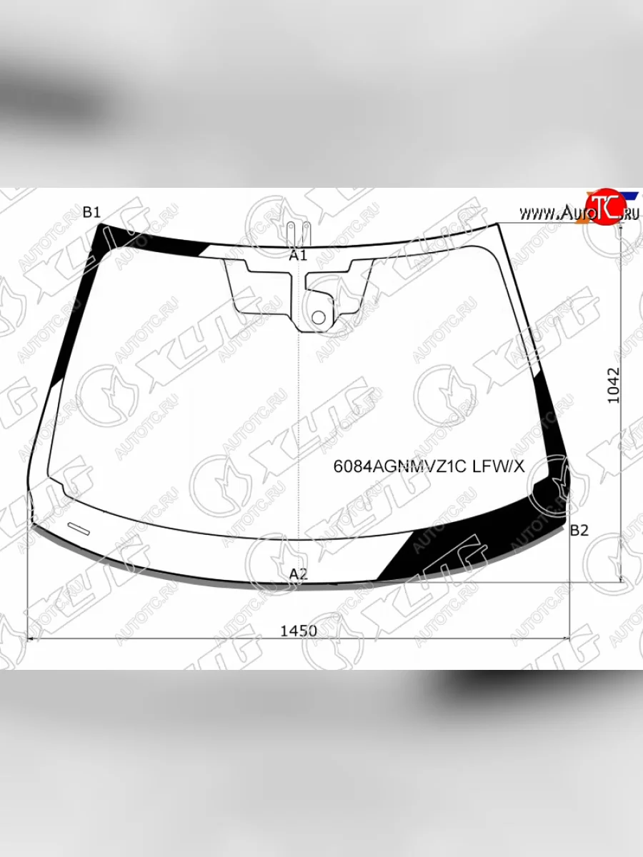 Стекло лобовое (Датчик дождя Молдинг) XYG  Nissan Qashqai (2013-2019) 2  в Керчи Республика Крым