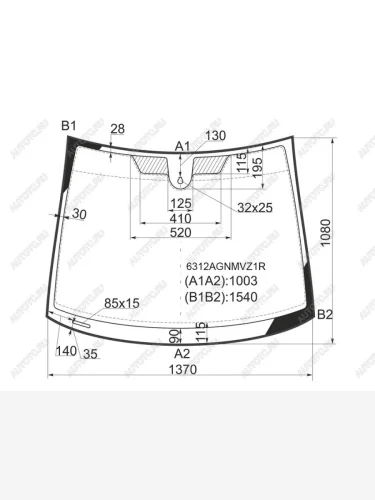 Стекло лобовое (Датчик дождя Молдинг) FUYAO Opel Corsa D   дорестайлинг, хэтчбэк 5 дв. (2006-2010)