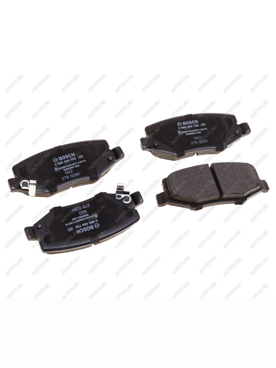 Колодки тормозные задние (4шт.) BOSCH Dodge Caliber (2006-2012)  в Самаре Самарской области