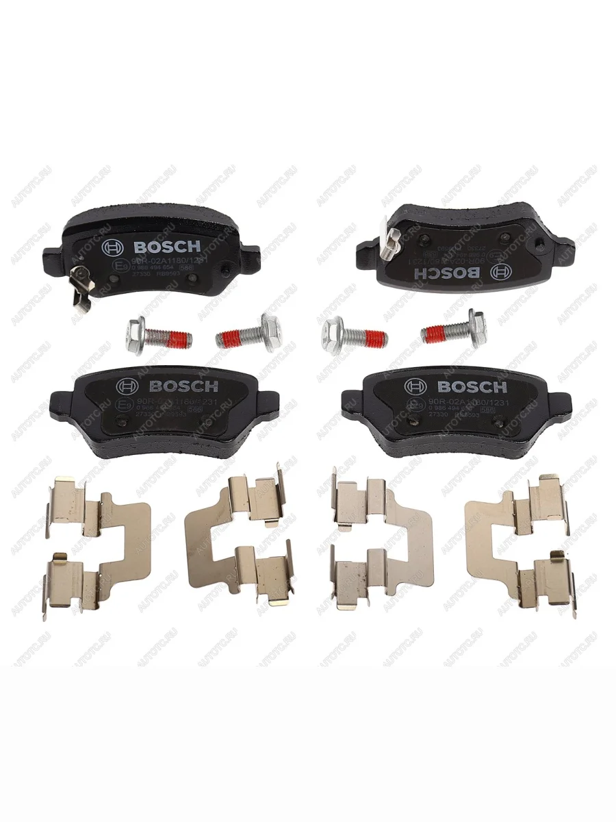 Колодки тормозные задние (4шт.) BOSCH Opel Astra H универсал (2004-2007)  в Керчи Республика Крым