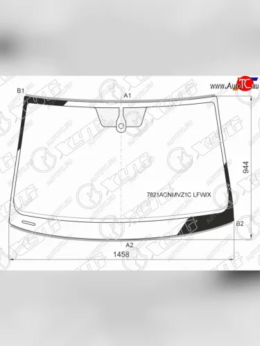 Стекло лобовое (Датчик дождя Молдинг) XYG Jetta VS5 дорестайлинг (2019-2024)