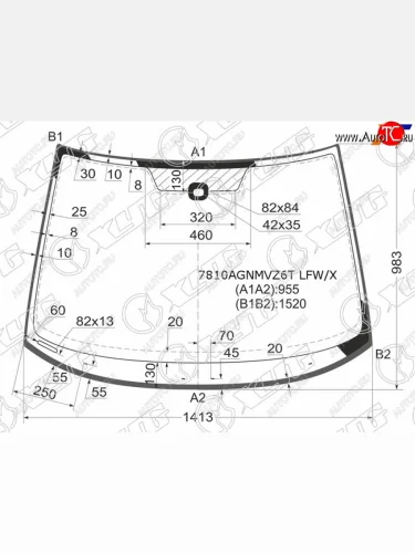 Стекло лобовое (Датчик дождя Молдинг) XYG Skoda Octavia  A5 (2008-2013) лифтбэк рестайлинг, рестайлинг универсал