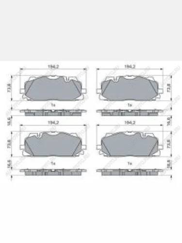 Колодки тормозные передние (4шт.) BOSCH Audi Q7 4M рестайлинг (2019-2022)