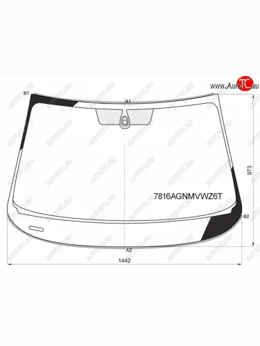 Стекло лобовое (Датчик дождя Молдинг) FUYAO Skoda Octavia A7 рестайлинг лифтбэк (2016-2020)