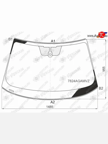 Стекло лобовое (Датчик дождя Молдинг) SISECAM Skoda Octavia A8 универсал (2019-2022)