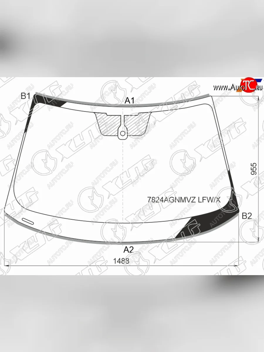 Стекло лобовое (Датчик дождя Молдинг) XYG Skoda Octavia A8 универсал (2019-2022)  с доставкой в г. Керчь