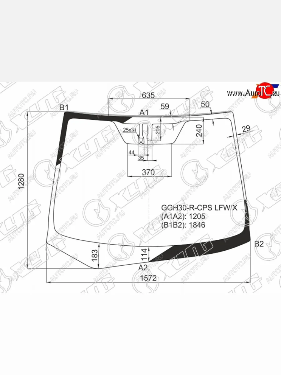 Стекло лобовое (Датчик дождя Молдинг) XYG Toyota Alphard H30 дорестайлинг (2015-2018)  в Керчи Республика Крым