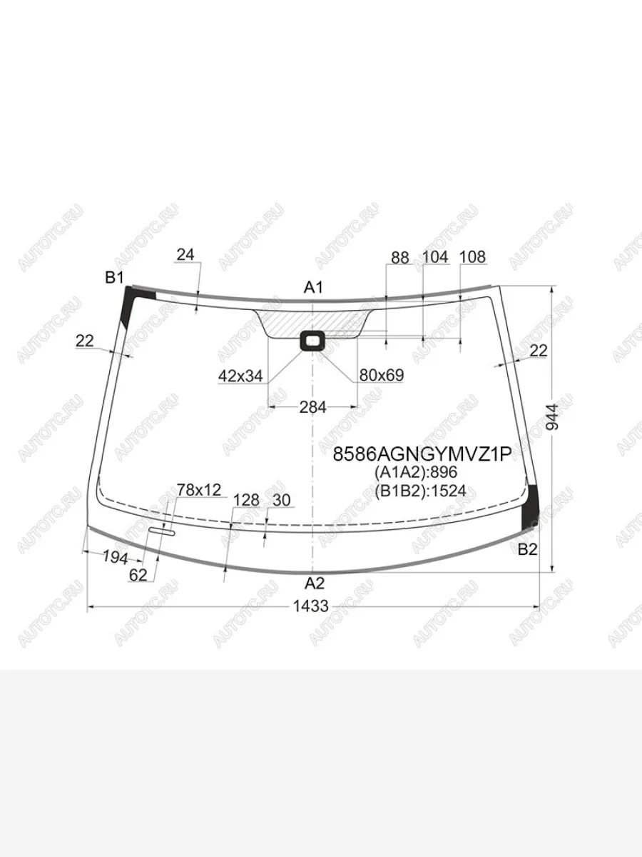 Стекло лобовое (Датчик дождя Молдинг) FUYAO  Volkswagen Jetta (2005-2011) A5  в Керчи Республика Крым