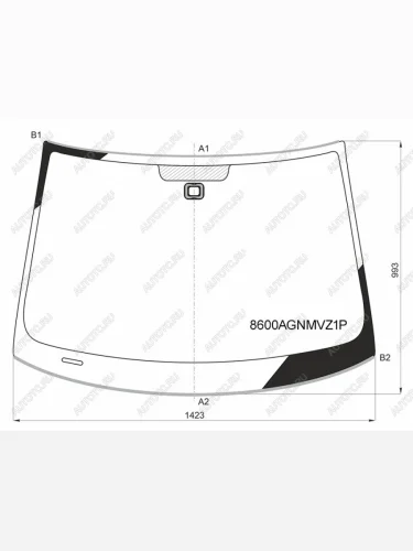 Стекло лобовое (Датчик дождя Молдинг) FUYAO Volkswagen Golf 5 Mk5 универсал (2003-2009)