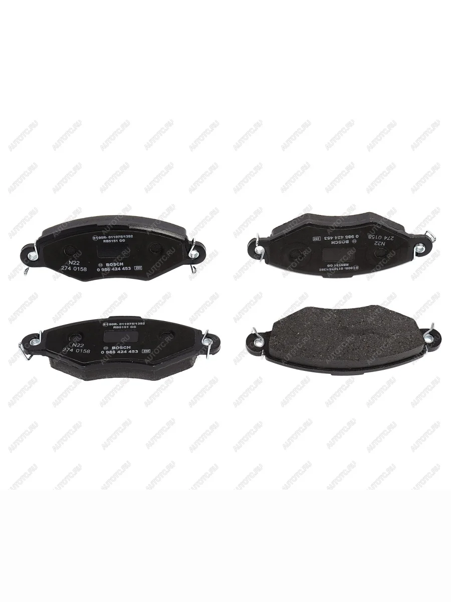 Колодки тормозные передние (4шт.) BOSCH Renault Kangoo KC рестайлинг (2003-2007)  в Керчи Республика Крым