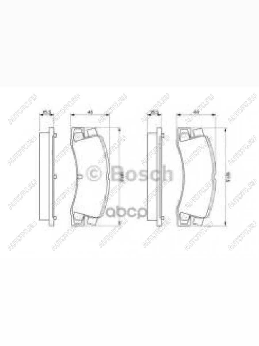 Колодки тормозные передние (4шт.) BOSCH KIA Rio 2 JB дорестайлинг седан (2005-2009)  в Перми Пермском крае