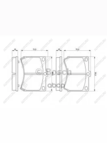 Колодки тормозные передние (4шт.) BOSCH Mazda 323 BA дорестайлинг седан (1994-1996)