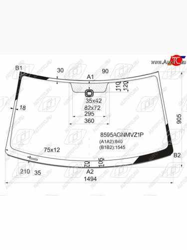 Стекло лобовое (Датчик дождя Молдинг) FUYAO Volkswagen Tiguan NF дорестайлинг (2006-2011)