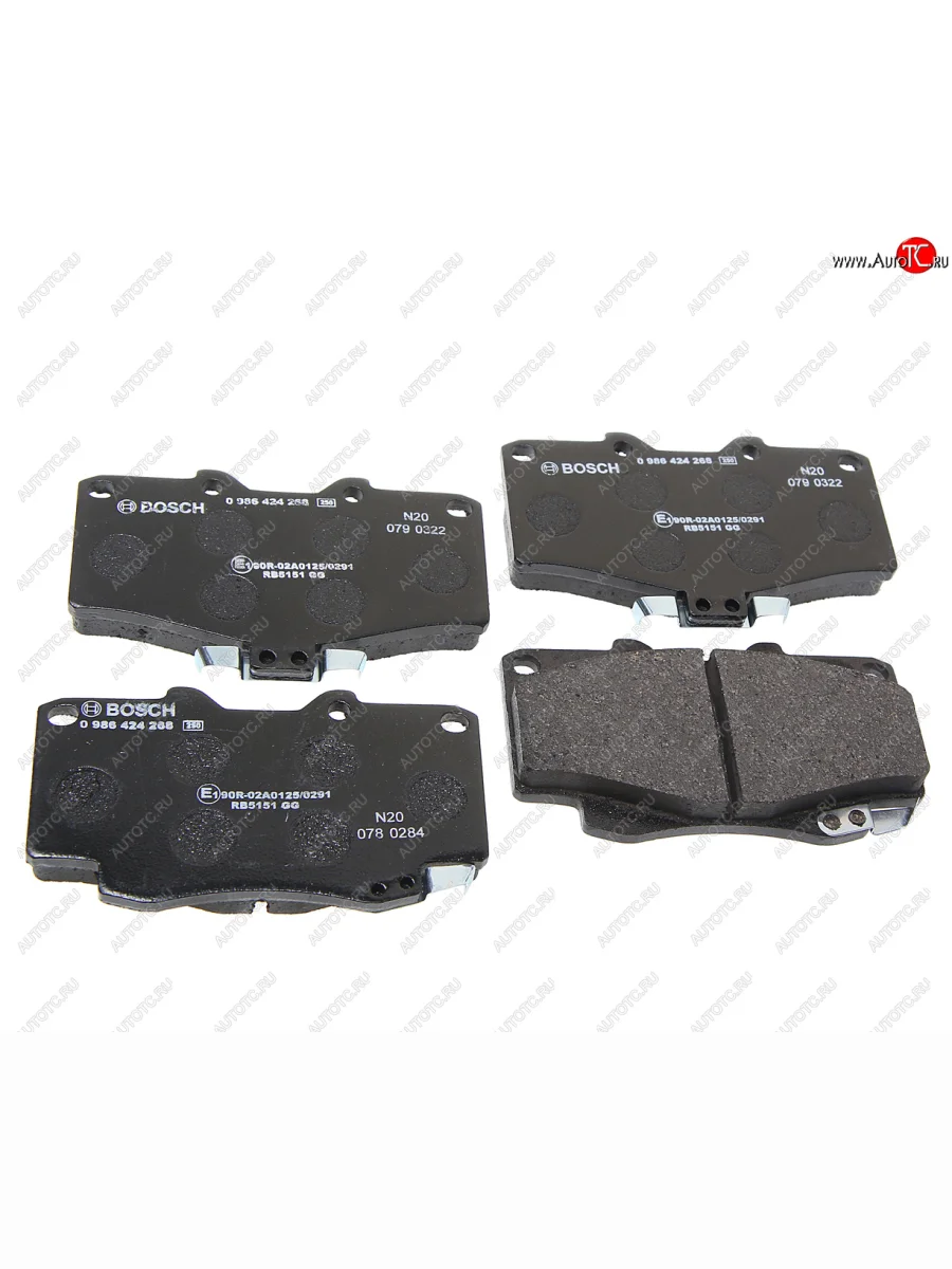 Колодки тормозные передние (4шт.) BOSCH Toyota Hilux N140, N150, N160, N170 рестайлинг (2001-2005)  в Керчи Республика Крым
