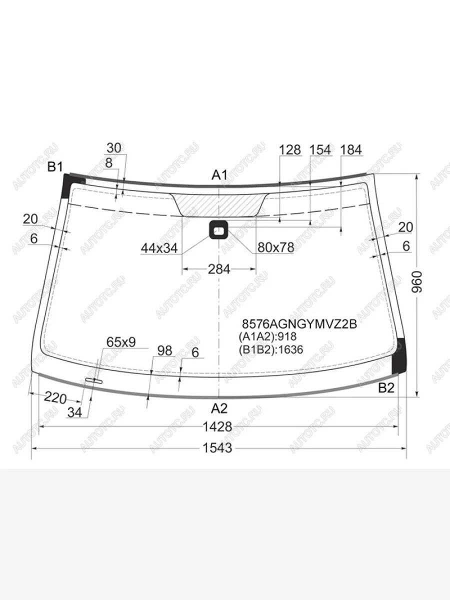 Стекло лобовое (Датчик дождя Молдинг) FUYAO Porsche Cayenne 957 (2007-2010)  с доставкой в г. Керчь