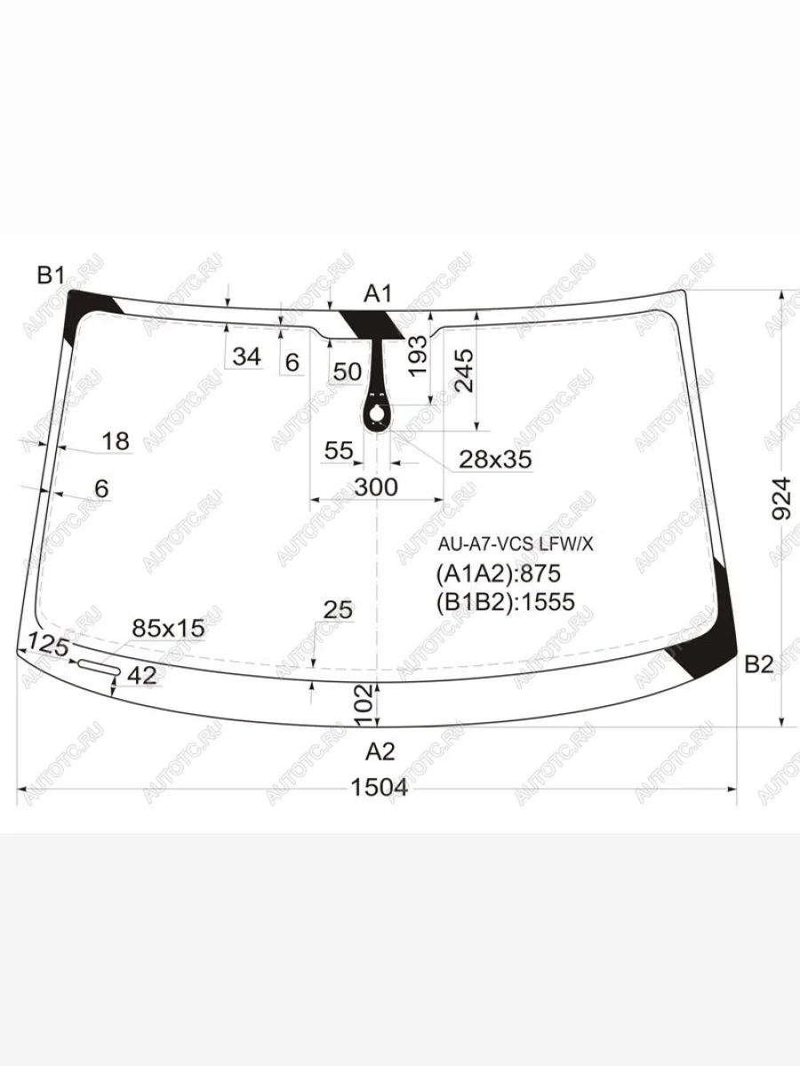 Стекло лобовое (Датчик дождя) XYG Audi A7 4G лифтбэк дорестайлинг (2010-2014)  в Перми Пермском крае