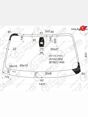 Стекло лобовое (Датчик дождя) BMW XYG BMW 1 серия E87 хэтчбэк 5 дв. дорестайлинг (2004-2007)