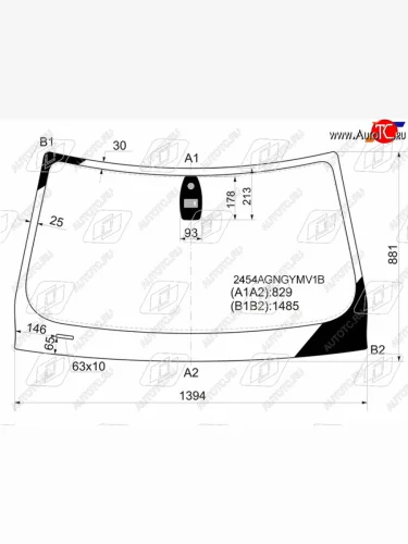 Стекло лобовое (Датчик дождя) FUYAO BMW 3 серия E92 купе дорестайлинг (2005-2010)