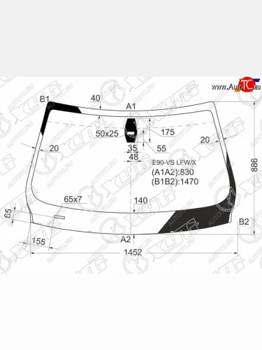 Стекло лобовое (Датчик дождя) XYG BMW 3 серия E91 универсал дорестайлинг (2004-2008)