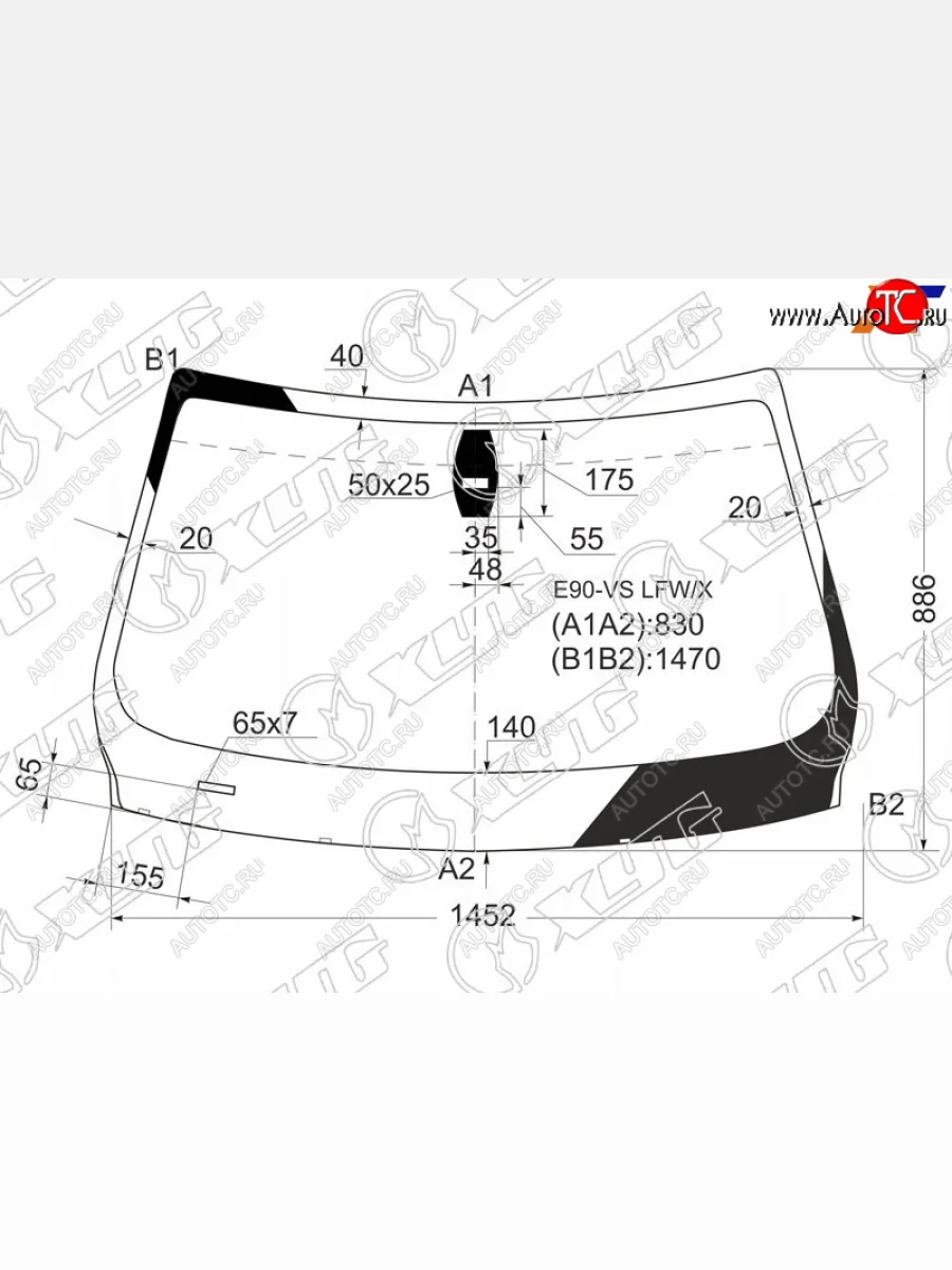 Стекло лобовое (Датчик дождя) XYG BMW 3 серия E91 универсал дорестайлинг (2004-2008)  в Керчи Республика Крым