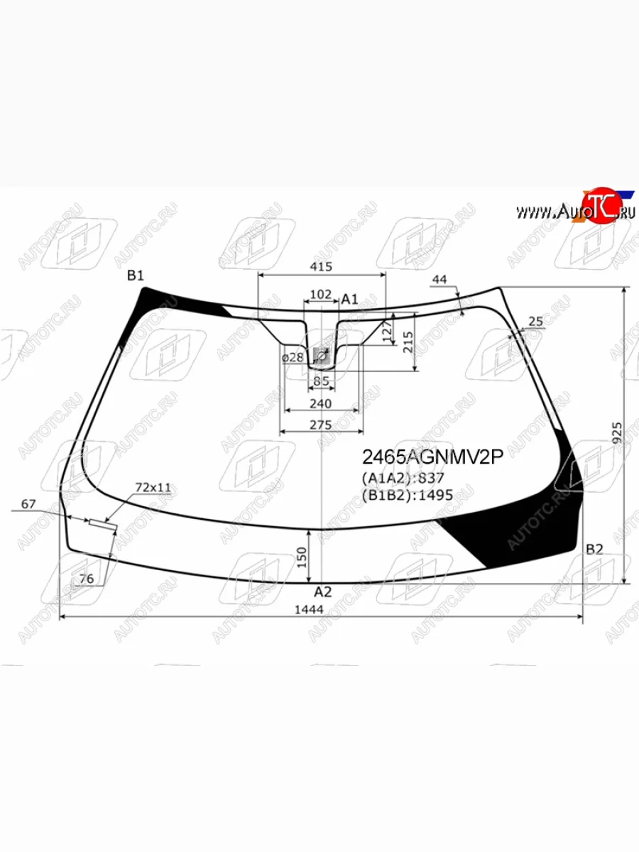 Стекло лобовое (Датчик дождя) FUYAO BMW 3 серия F30 седан дорестайлинг (2012-2015)  с доставкой в г. Керчь
