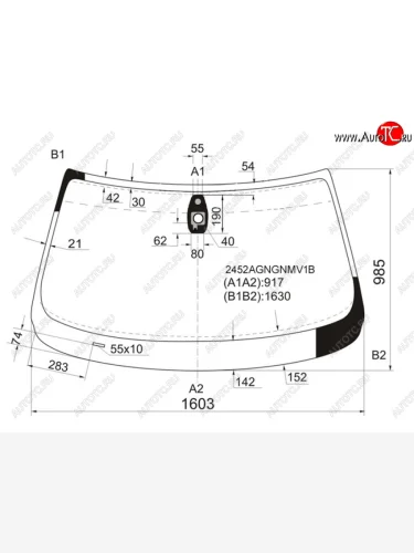 Стекло лобовое (Датчик дождя) FUYAO BMW X5 E70 рестайлинг (2010-2013)