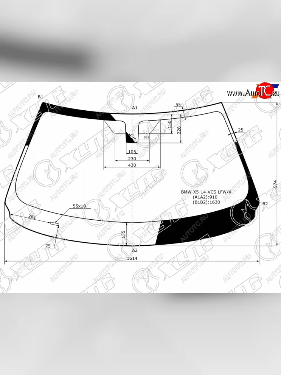 Стекло лобовое (Датчик дождя) XYG  BMW X5 (2013-2018) F15  в Воронеже Воронежской области