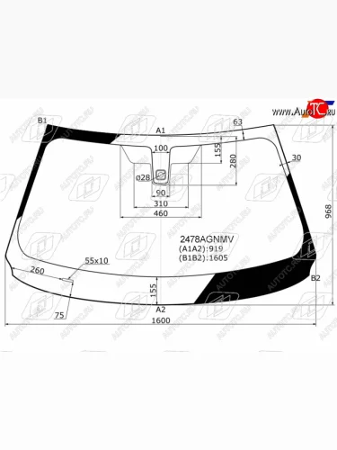 Стекло лобовое (Датчик дождя) FUYAO BMW X6 F16 (2014-2020)