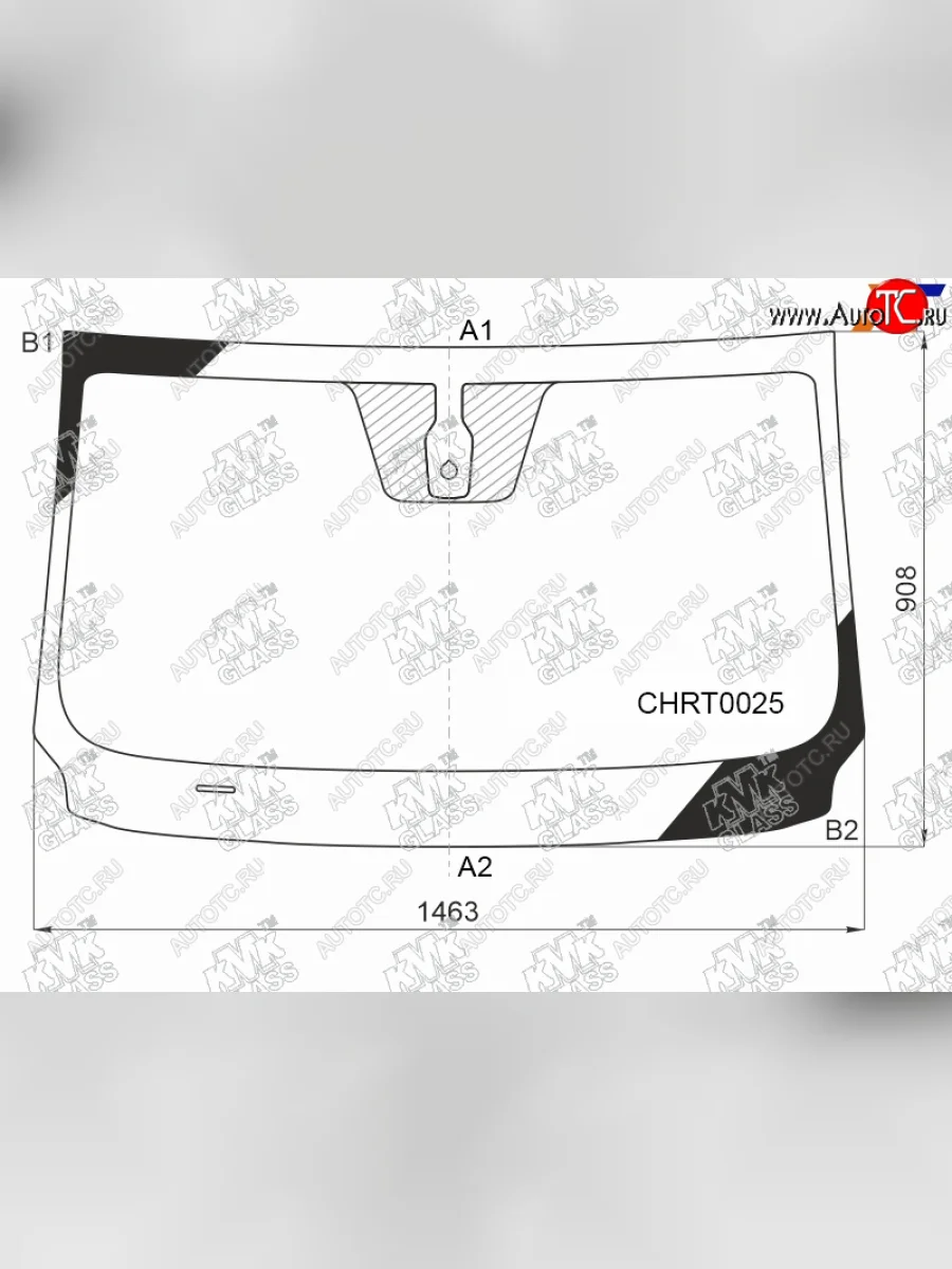 Стекло лобовое (Датчик дождя) KMK Chery Tiggo 4 1-ый рестайлинг (2018-2023)  с доставкой в г. Керчь