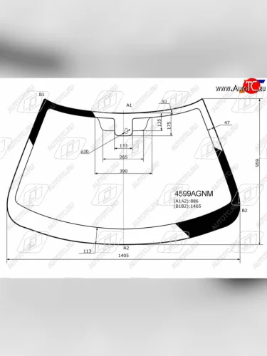 Стекло лобовое (Датчик дождя) FUYAO Datsun on-DO седан дорестайлинг (2014-2019)