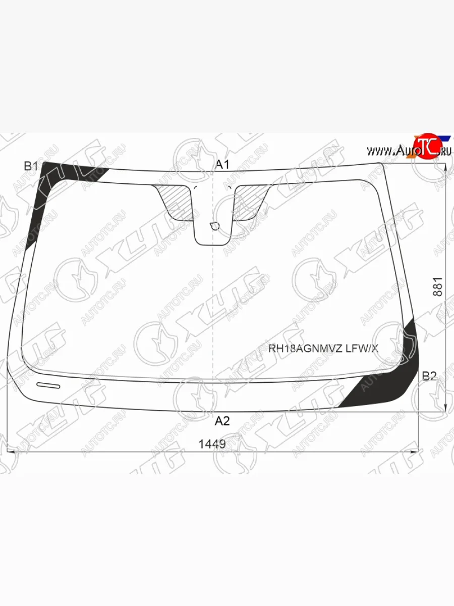 Стекло лобовое (Датчик дождя) XYG Geely Atlas NL3 (2016-2022)  с доставкой в г. Пермь