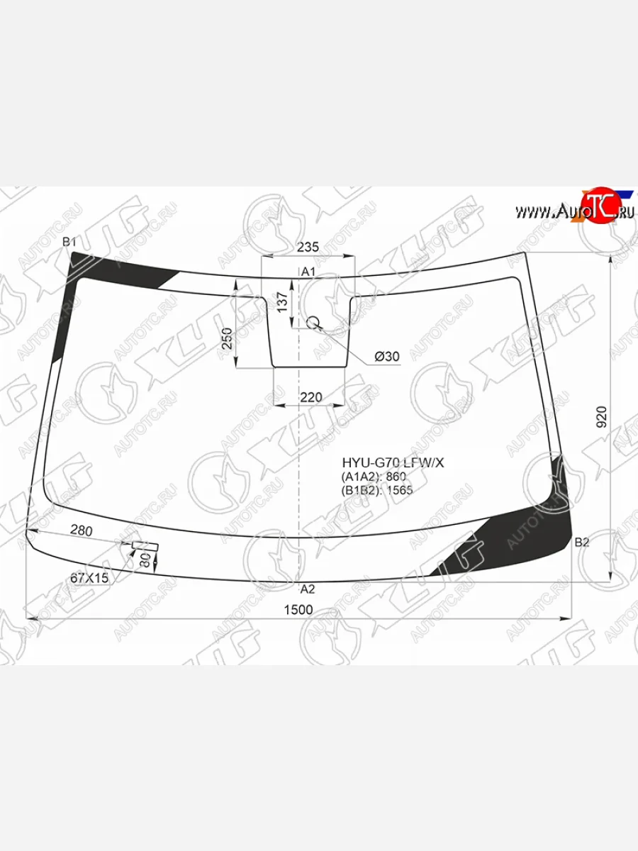 Стекло лобовое (Датчик дождя) XYG GENESIS G70 IK седан рестайлинг (2020-2022)  с доставкой в г. Керчь