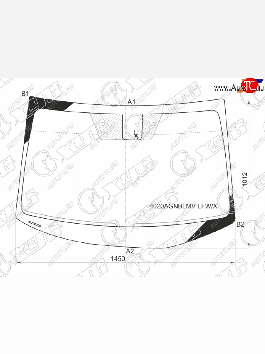 Стекло лобовое (Датчик дождя) XYG  Honda Accord (2013-2020) 9 CR  в Воронеже Воронежской области