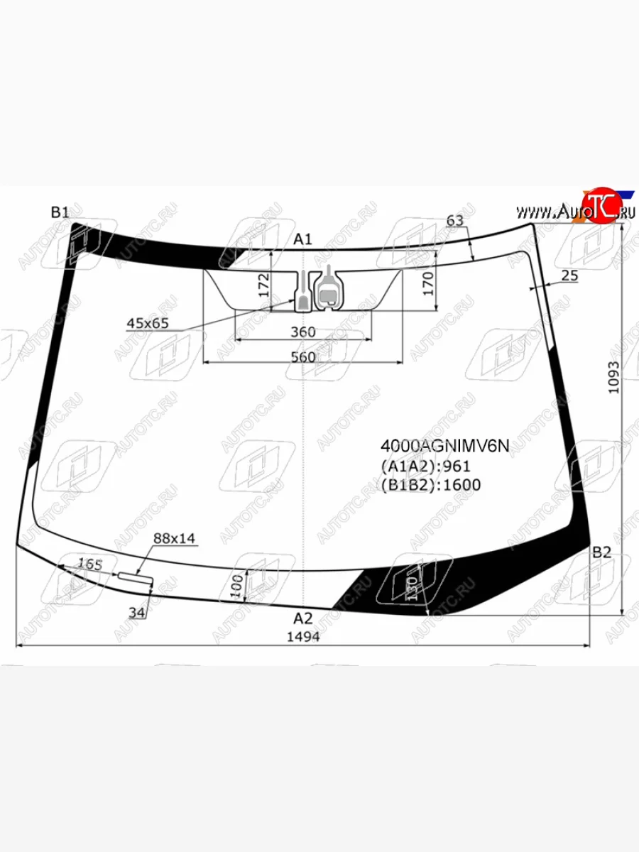 Стекло лобовое (Датчик дождя) FUYAO Honda CR-V RE1,RE2,RE3,RE4,RE5,RE7 дорестайлинг (2007-2010)  в Самаре Самарской области