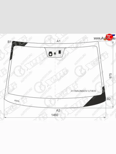 Стекло лобовое (Датчик дождя) XYG Hyundai Bayon BC3 (2021-2025)