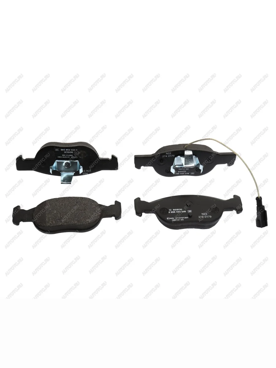 Колодки тормозные передние (4шт.) BOSCH Fiat Punto 188 хэтчбэк 5 дв. дорестайлинг (1999-2003)  в Перми Пермском крае