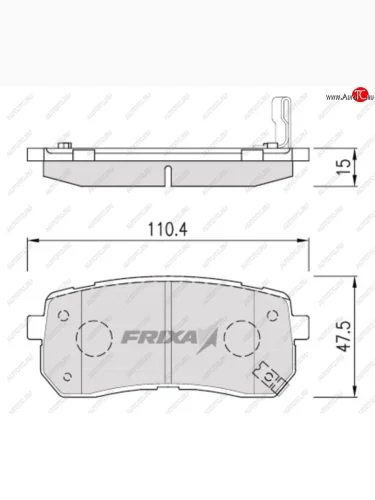 Колодки тормозные задние (4шт.) HANKOOK FRIX KIA Carnival VQ минивэн рестайлинг (2010-2014)