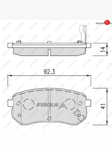 Колодки тормозные задние (4шт.) HANKOOK FRIX KIA Picanto 1 SA хэтчбэк 5 дв. дорестайлинг (2003-2007)