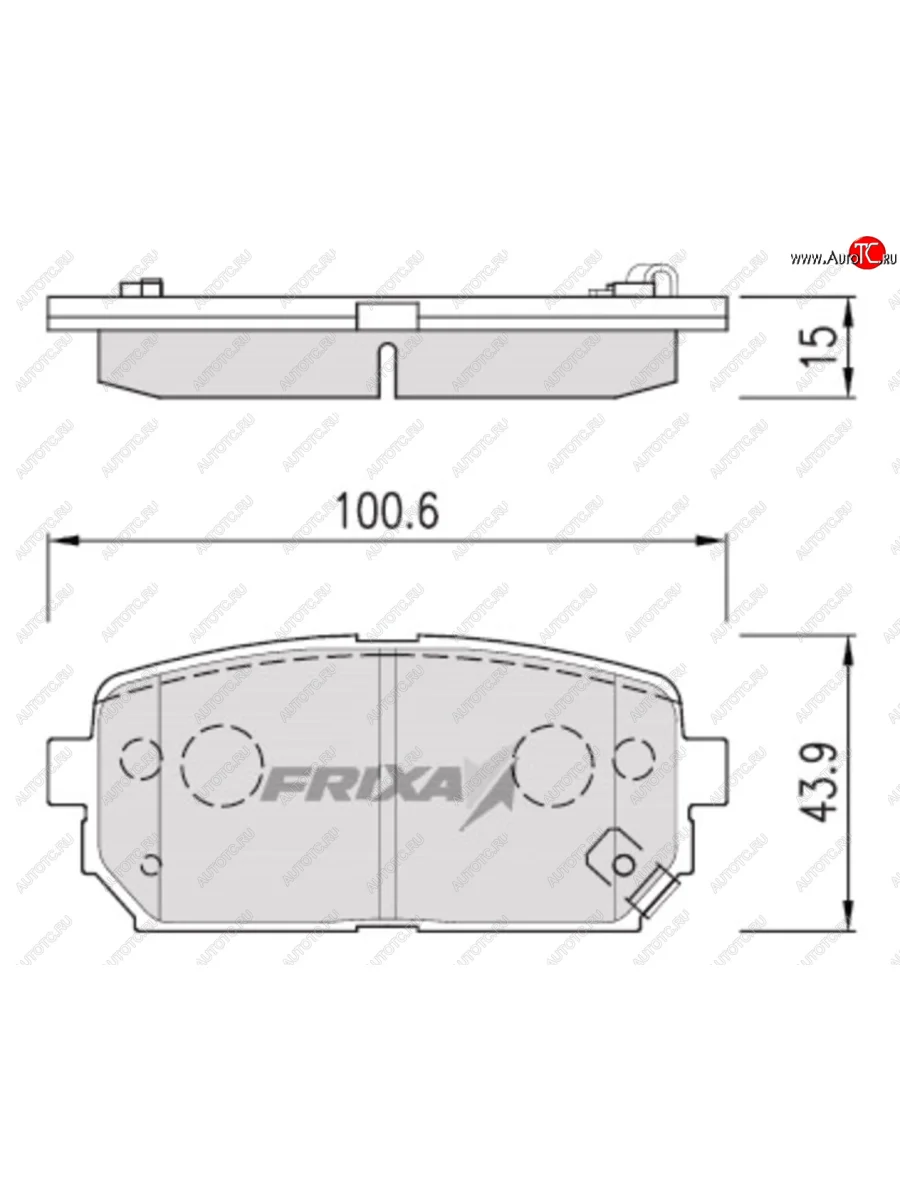 Колодки тормозные задние (4шт.) HANKOOK FRIX KIA Carens UN (2006-2013)  в Керчи Республика Крым