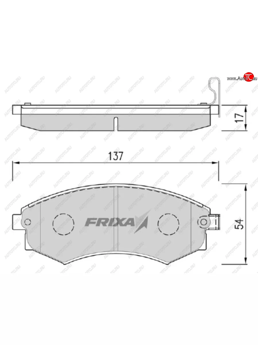 Колодки тормозные передние (4шт.) HANKOOK FRIXA Hyundai Elantra J1 седан (1990-1995)  в Керчи Республика Крым