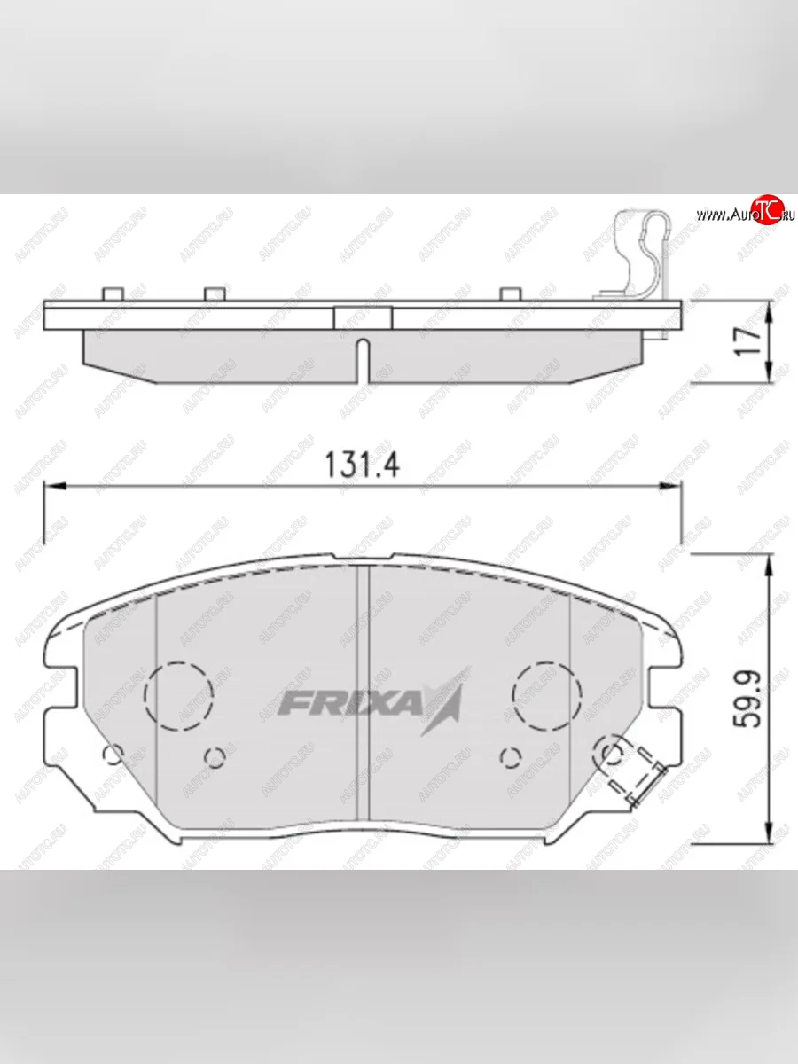 Колодки тормозные передние (4шт.) HANKOOK FRIXA KIA Magentis (2000-2005)  в Перми Пермском крае