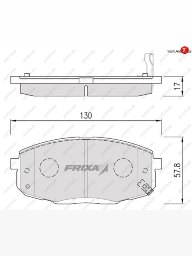 Колодки тормозные передние (4шт.) HANKOOK FRIXA KIA Ceed 1 ED дорестайлинг, хэтчбэк 5 дв. (2006-2010)