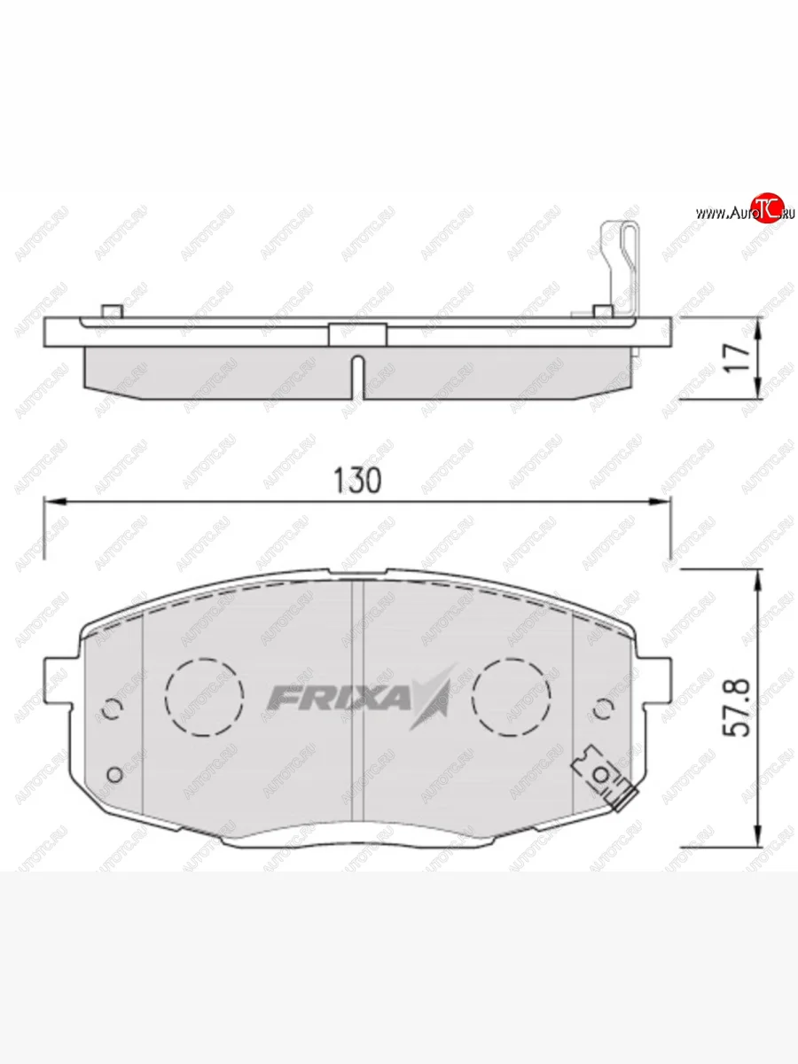 Колодки тормозные передние (4шт.) HANKOOK FRIXA Hyundai Creta GS рестайлинг (2019-2021)  в Керчи Республика Крым