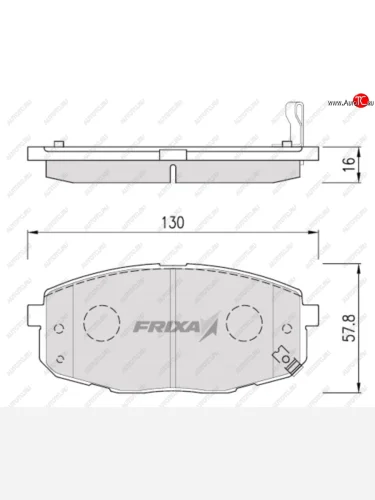 Колодки тормозные передние (4шт.) HANKOOK FRIXA KIA Ceed 1 ED рестайлинг, хэтчбэк 5 дв. (2010-2012)