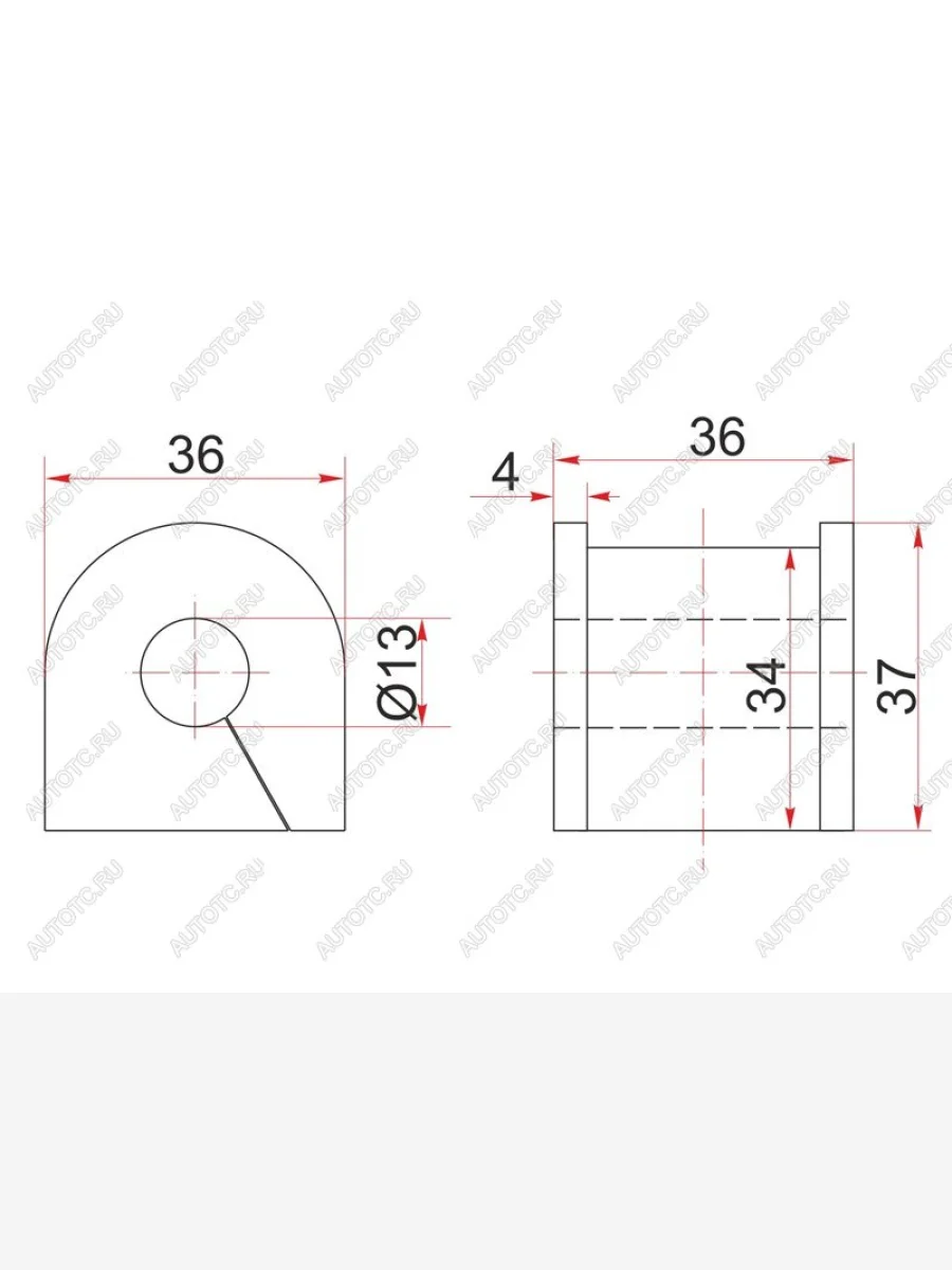 Втулка стабилизатора заднего (13 мм) SAT Toyota Corolla E90 седан дорестайлинг (1987-1989)  в Перми Пермском крае