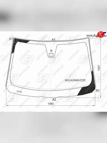Стекло лобовое (Датчик дождя Молдинг) FUYAO Volvo C30 хэтчбэк 3 дв.  дорестайлинг (2006-2009)